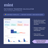 MINT Paycheck Transfer Calculator